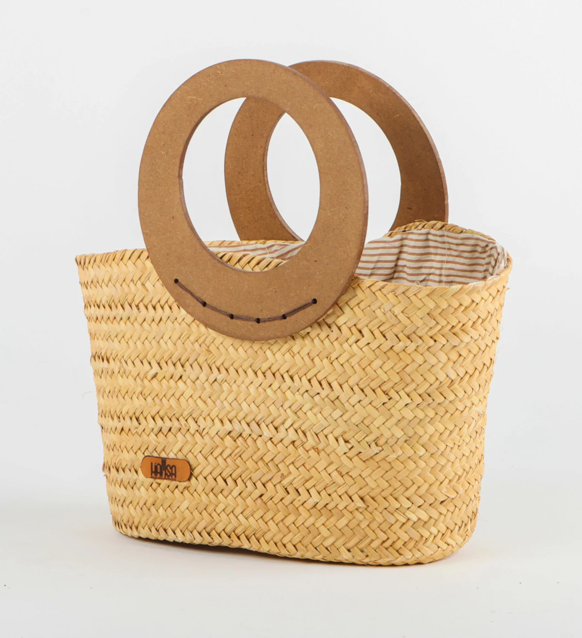 Couffin d’été en fibre naturelle tressée à la main – artisanat tunisien