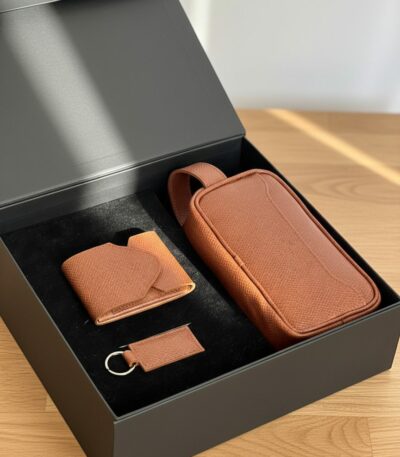 Coffret Cadeau Homme Marron Cuir