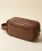 Trousse homme cuir marron