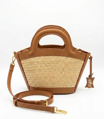 Sac Ayla en fibre naturelle et cuir